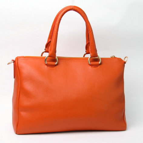 2014 Prada Grained Calf Leather Vitello Daino Top Handle Bag BL0778 orange